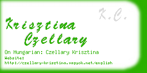 krisztina czellary business card